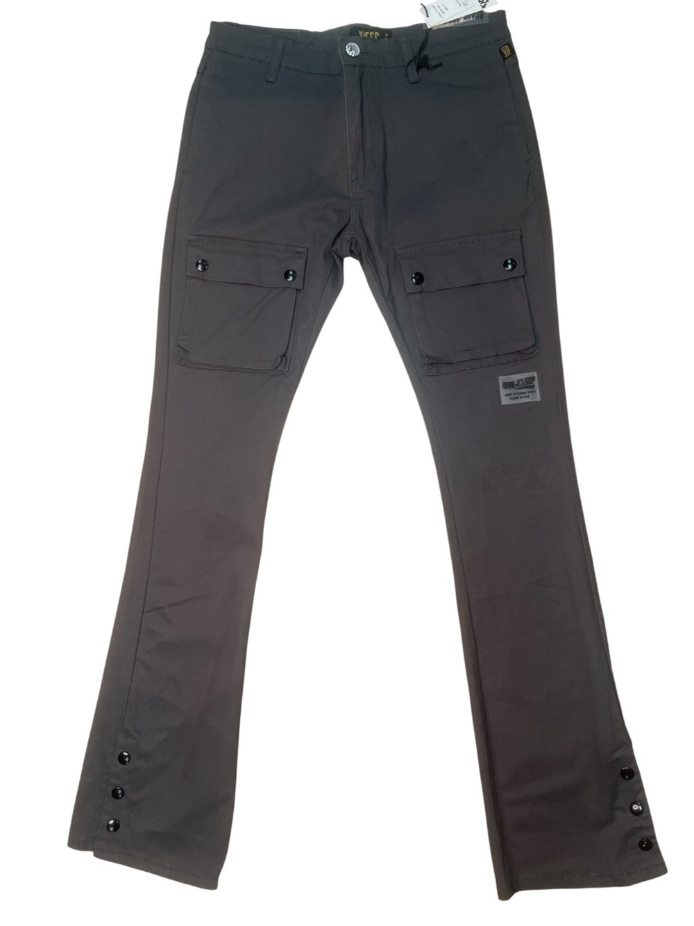 Sz 34 cargo pockets stacked casual pants